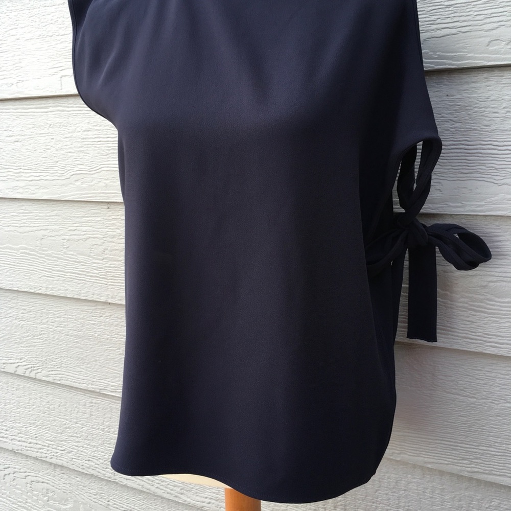Helmut Lang black asymmetrical draped top - Picture 3 of 6